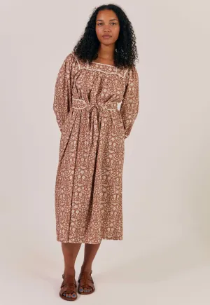 Sideline Rita  Dress Brown Print
