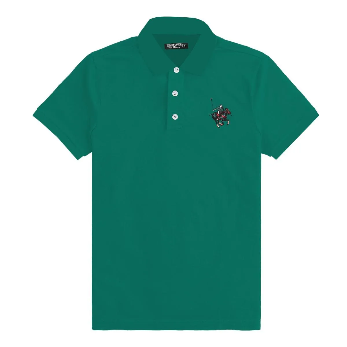 Signature Embroidered Men Polo - Sea Green