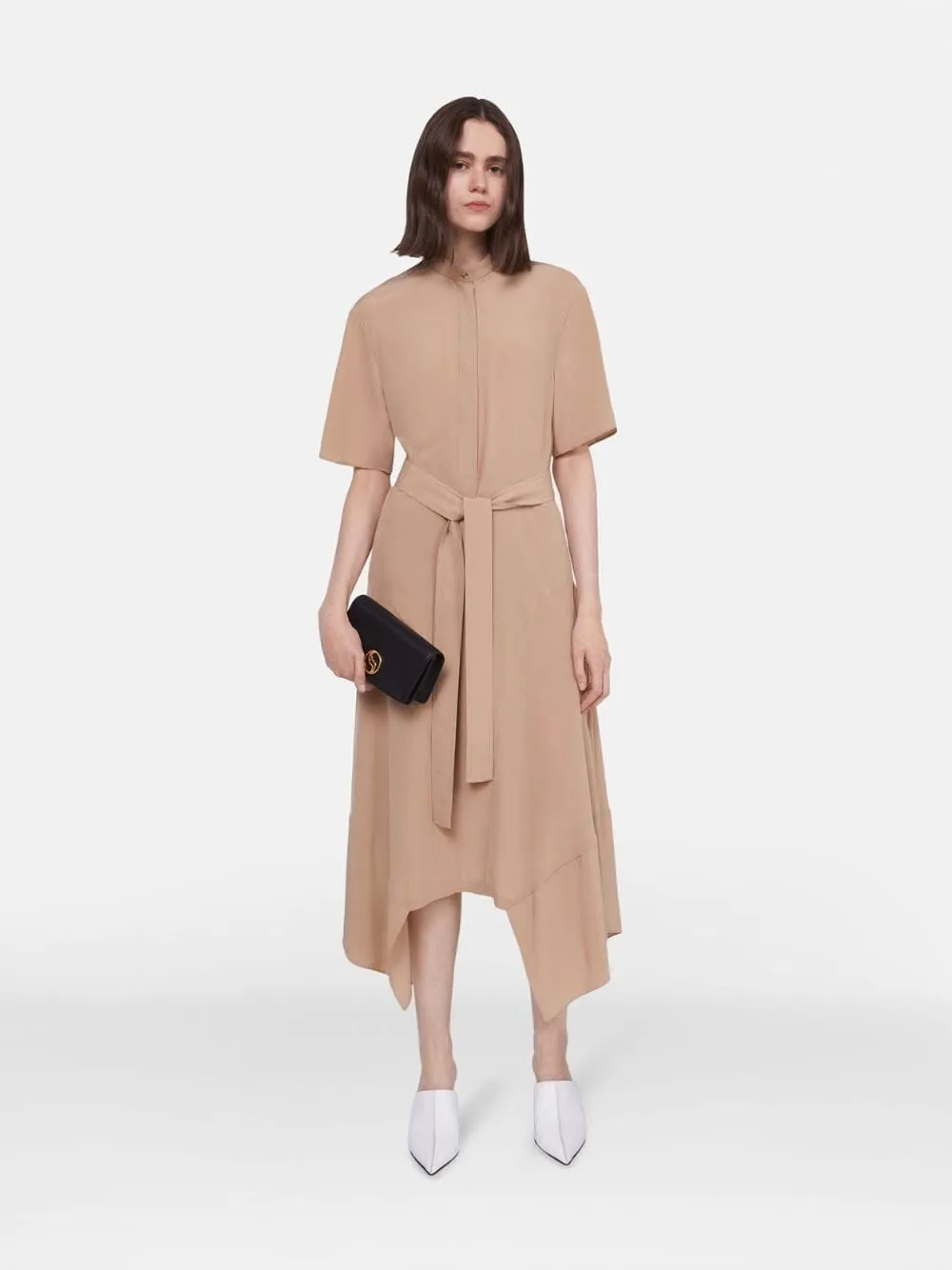 Silk Crêpe de Chine Shirt Dress
