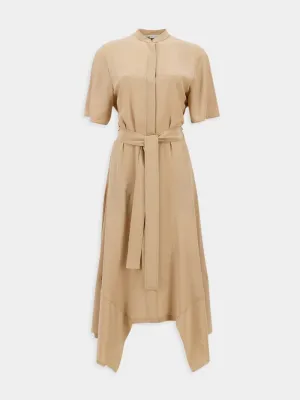Silk Crêpe de Chine Shirt Dress