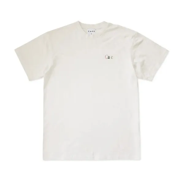 Skateboard Cafe - JLH Embroided Wayne T-Shirt - Cream SALE