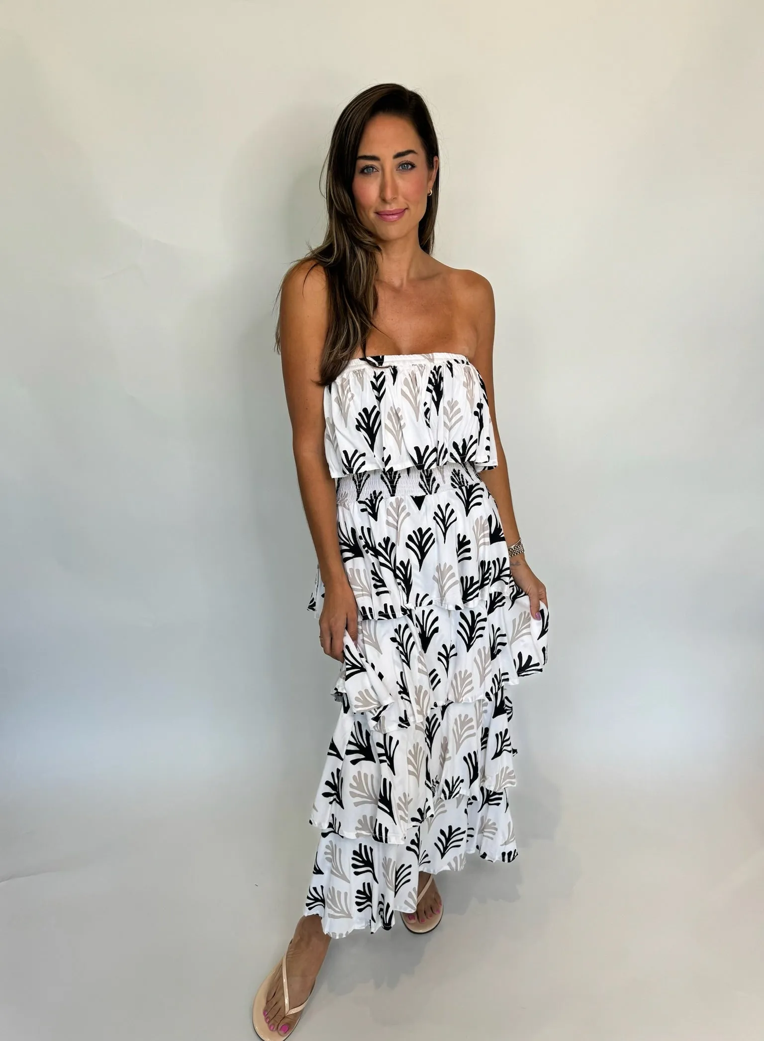 Skemo Seaweed Tier Dress Black