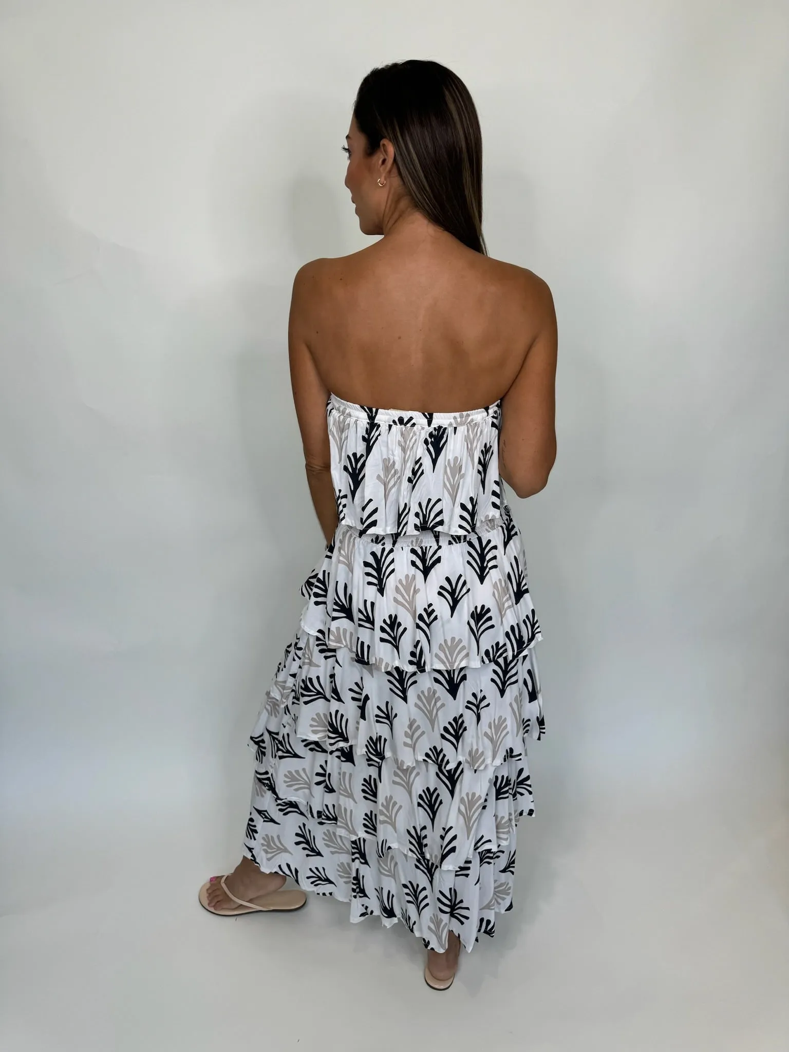 Skemo Seaweed Tier Dress Black
