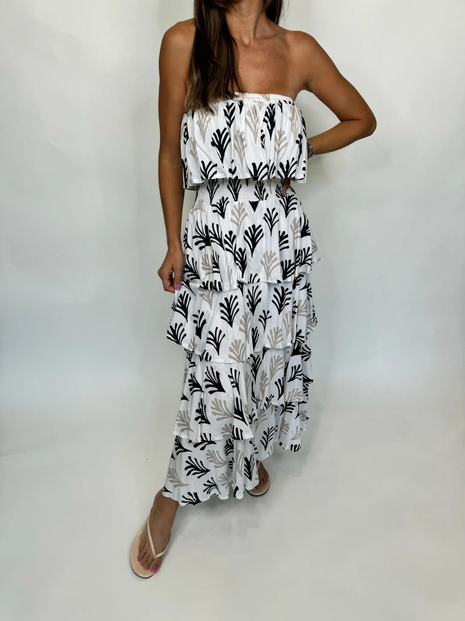 Skemo Seaweed Tier Dress Black