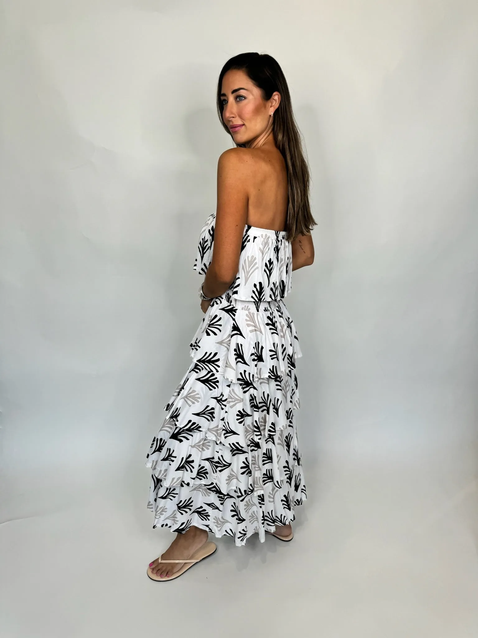 Skemo Seaweed Tier Dress Black