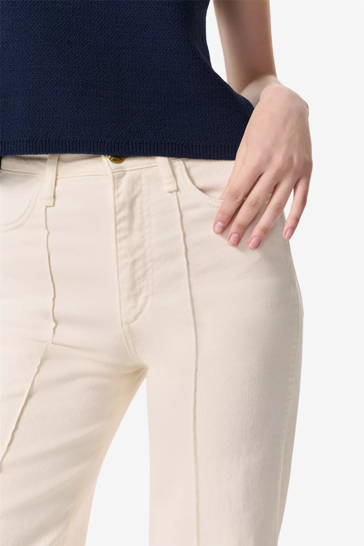 SKYLAR HIGH-RISE TROUSER JEAN ECRU