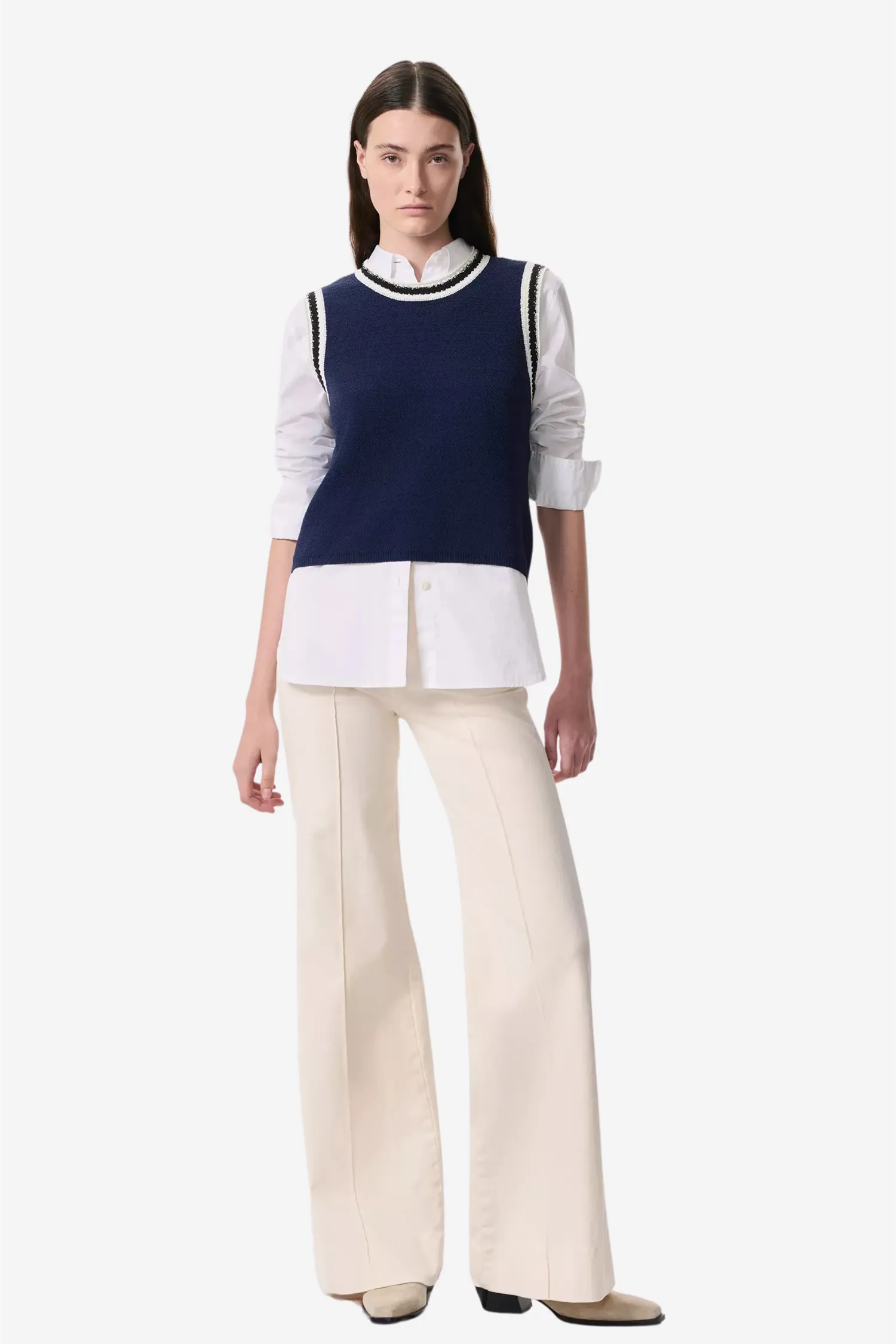 SKYLAR HIGH-RISE TROUSER JEAN ECRU
