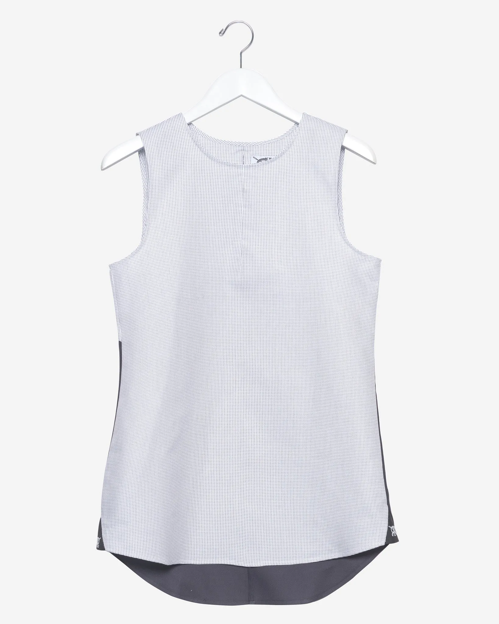 Sleeveless - Charcoal Blue Birdseye Check