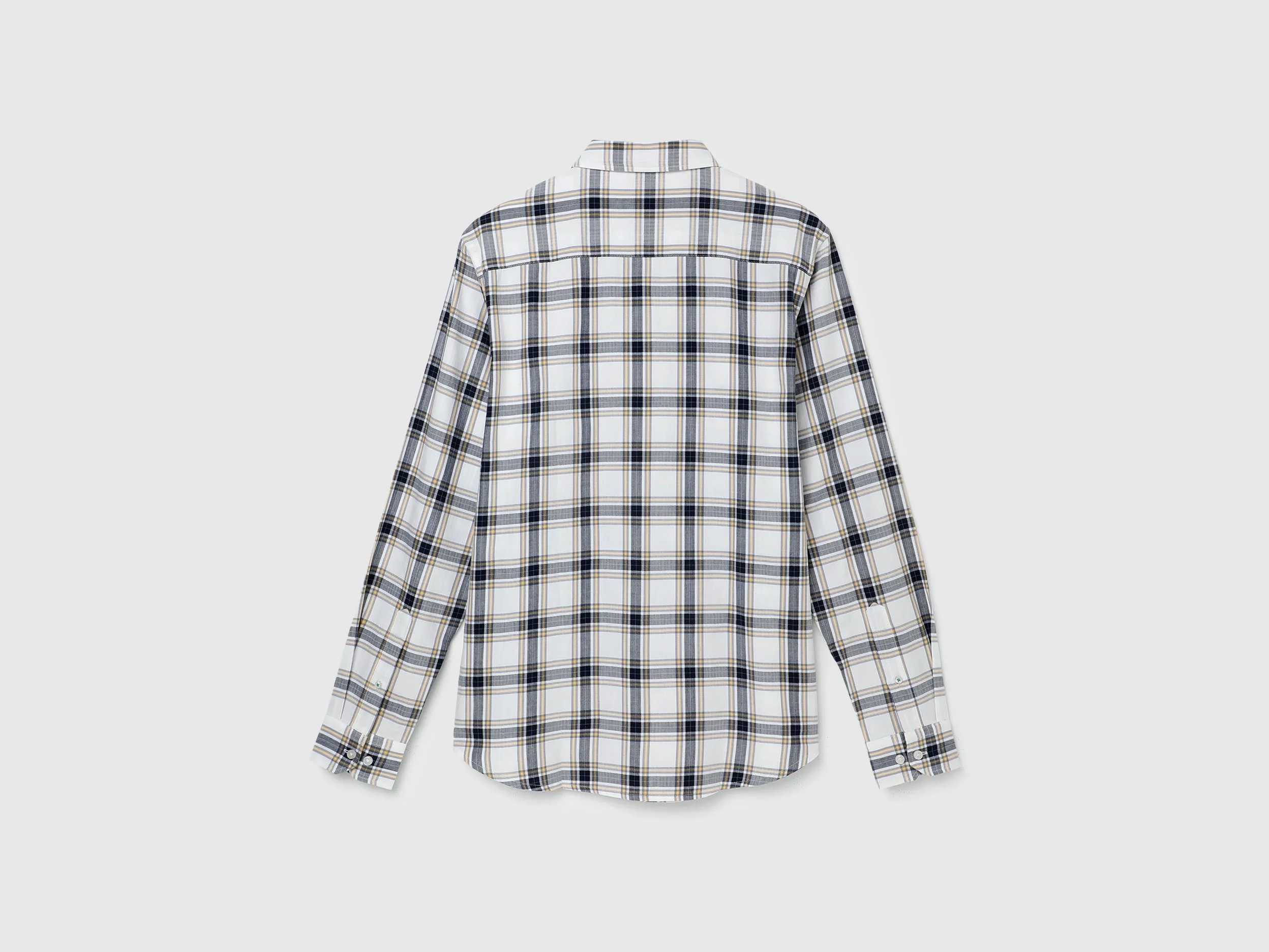 Slim Fit Spread Collar Checked Shirt