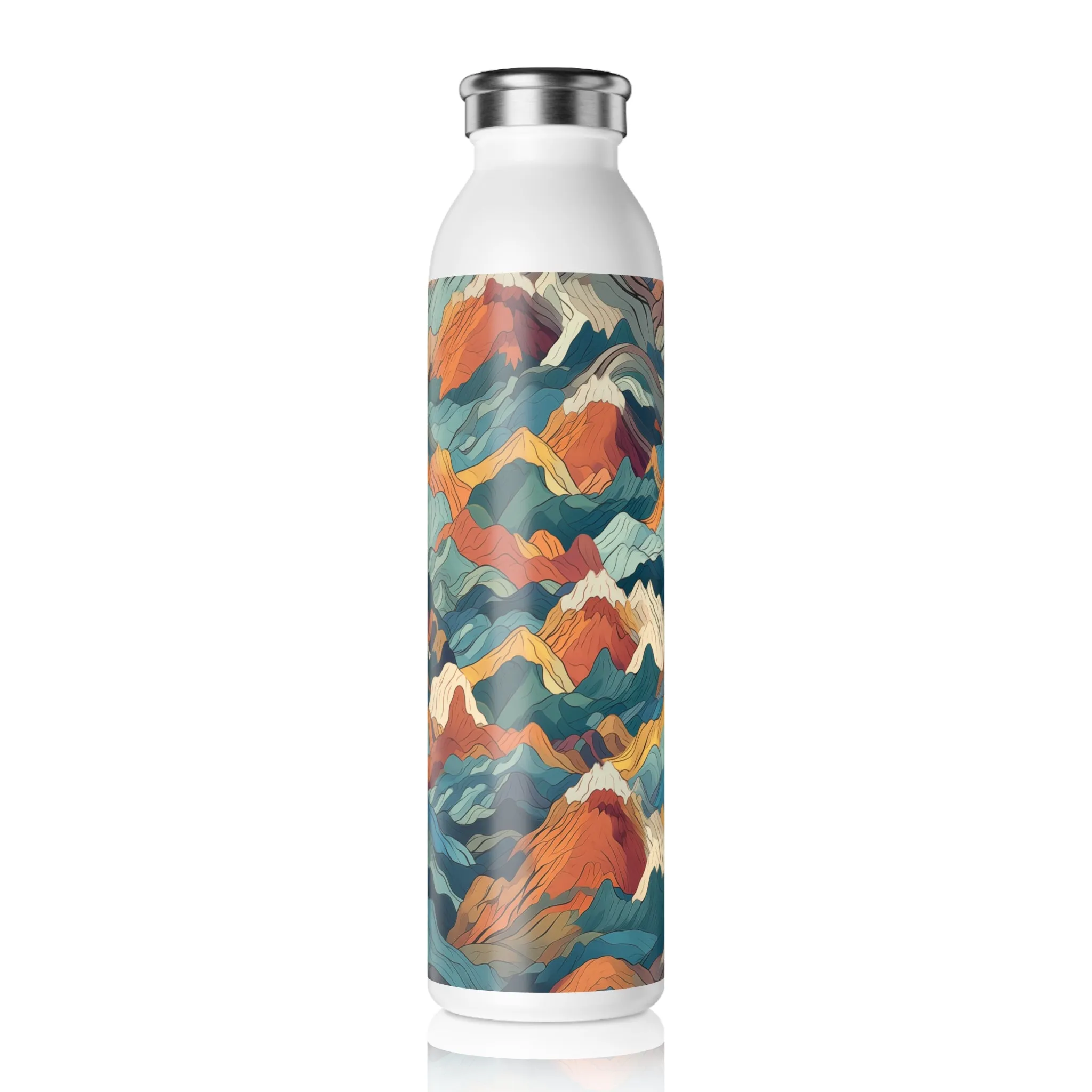Slim Water Bottle - Bogdana Aix-en-Provence Anime Mountains
