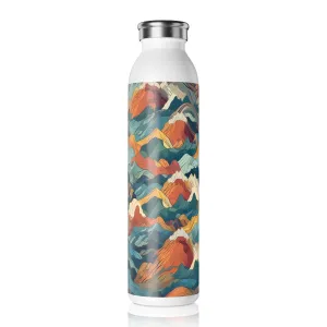 Slim Water Bottle - Bogdana Aix-en-Provence Anime Mountains