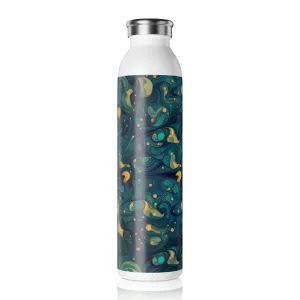 Slim Water Bottle - Kenric Trikonasana 70s Sci Fi Nebula