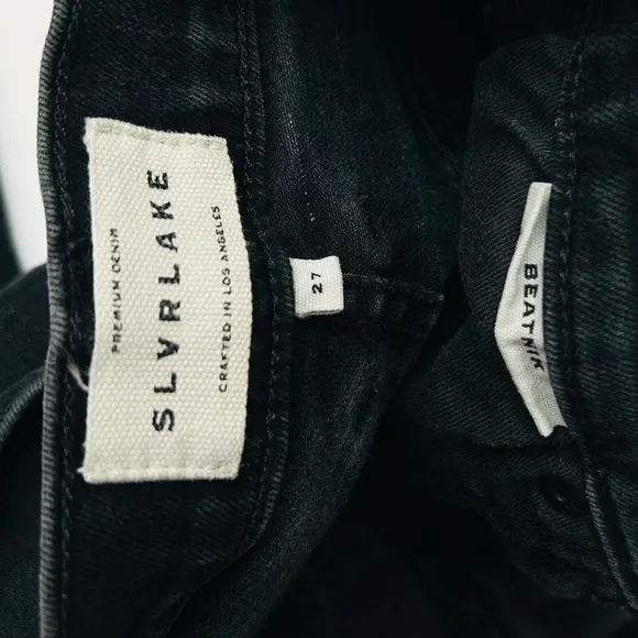 SLVRLAKE Beatnik High-Rise Slim Jeans Dark Gray Black Size 27