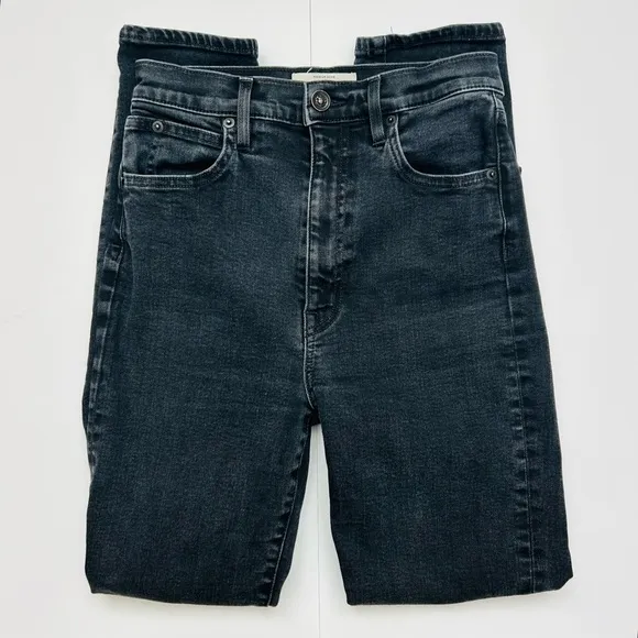 SLVRLAKE Beatnik High-Rise Slim Jeans Dark Gray Black Size 27