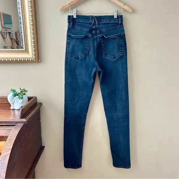SLVRLAKE Beatnik High-Rise Slim Jeans Dark Gray Black Size 27
