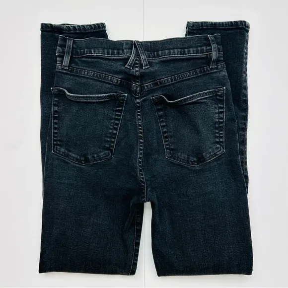 SLVRLAKE Beatnik High-Rise Slim Jeans Dark Gray Black Size 27