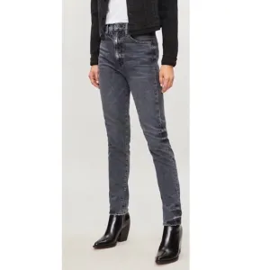 SLVRLAKE Beatnik High-Rise Slim Jeans Dark Gray Black Size 27