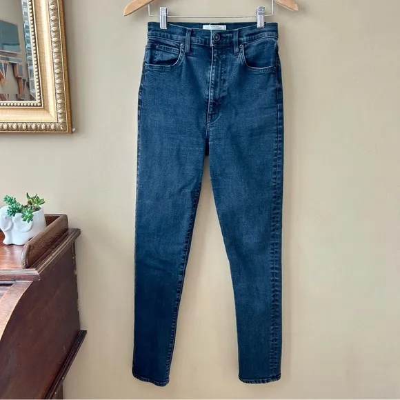 SLVRLAKE Beatnik High-Rise Slim Jeans Dark Gray Black Size 27