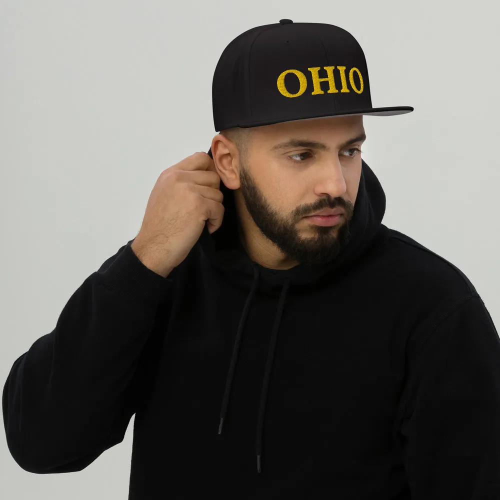 Snapback Hat "1053-0071 Ohio (Yellow Logo)"