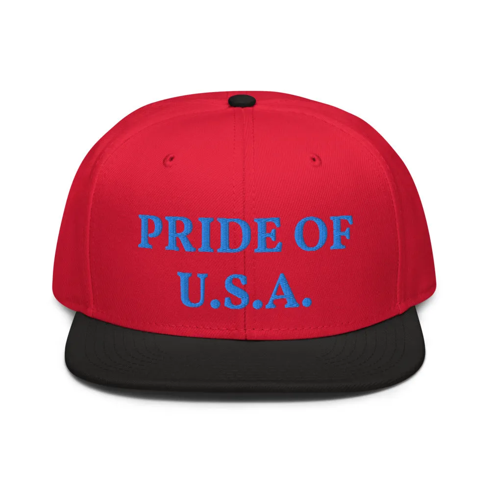 Snapback Hat "1054-0031 U.S.A. (Blue Logo)"