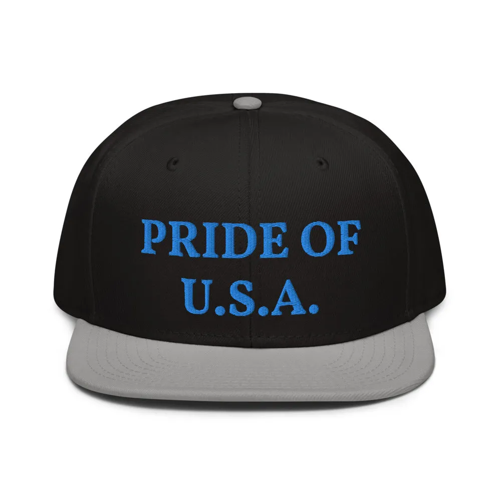 Snapback Hat "1054-0031 U.S.A. (Blue Logo)"