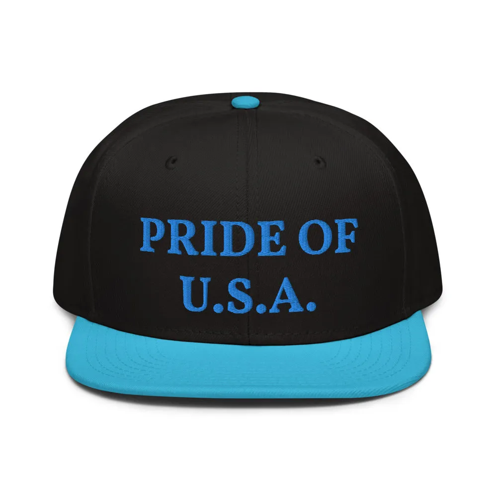 Snapback Hat "1054-0031 U.S.A. (Blue Logo)"