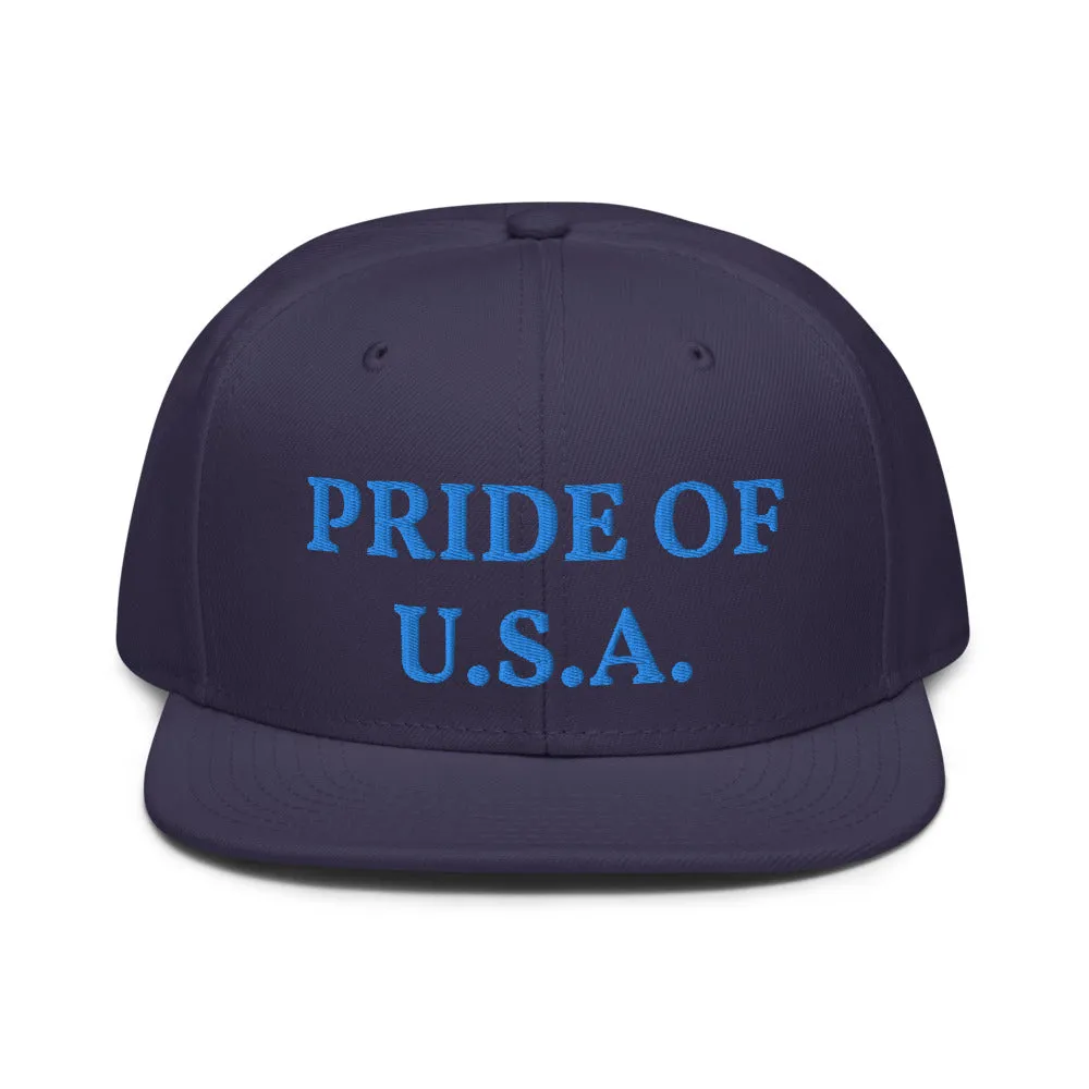 Snapback Hat "1054-0031 U.S.A. (Blue Logo)"