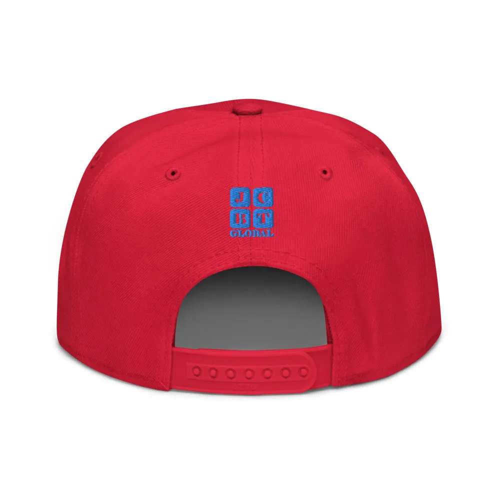 Snapback Hat "1054-0031 U.S.A. (Blue Logo)"