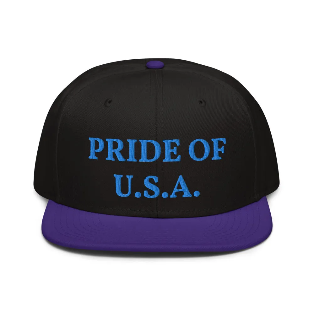 Snapback Hat "1054-0031 U.S.A. (Blue Logo)"