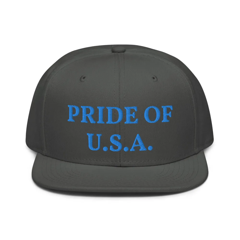 Snapback Hat "1054-0031 U.S.A. (Blue Logo)"
