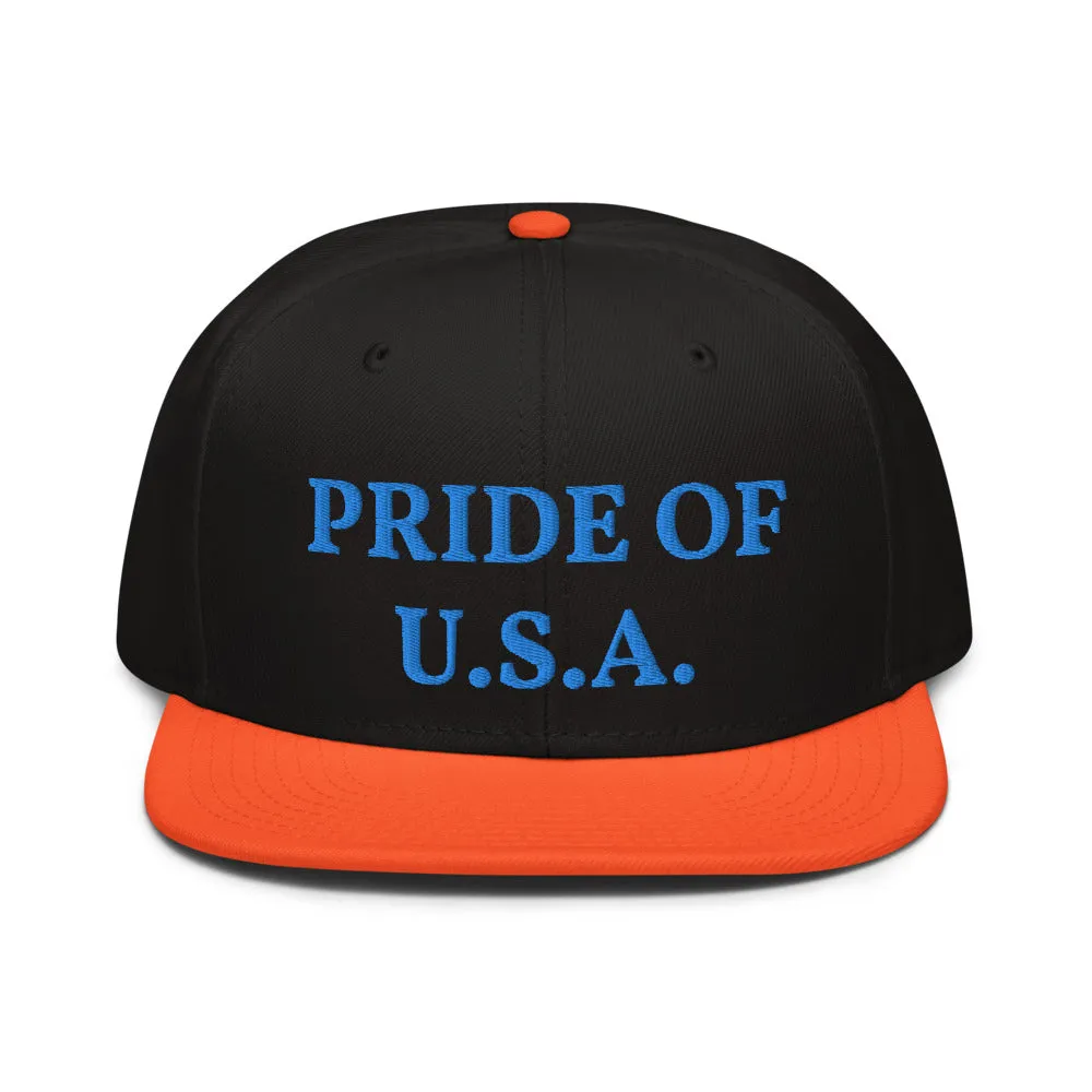 Snapback Hat "1054-0031 U.S.A. (Blue Logo)"