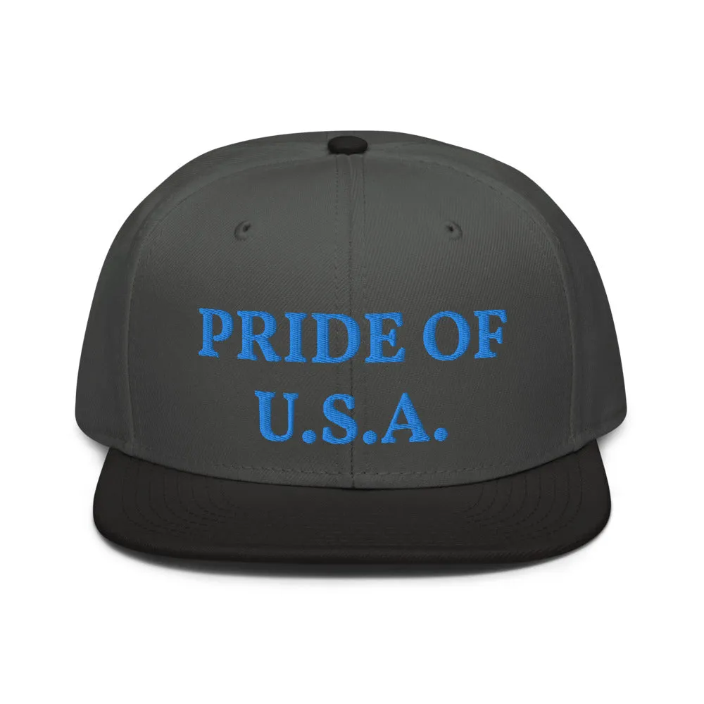 Snapback Hat "1054-0031 U.S.A. (Blue Logo)"