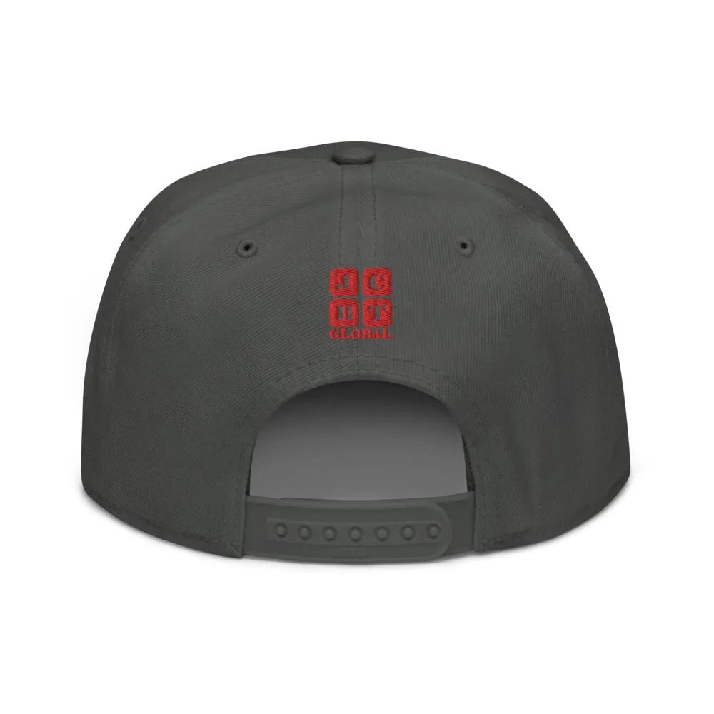 Snapback Hat "2051-0041 Born To Play Ice Skate (Red Logo)"