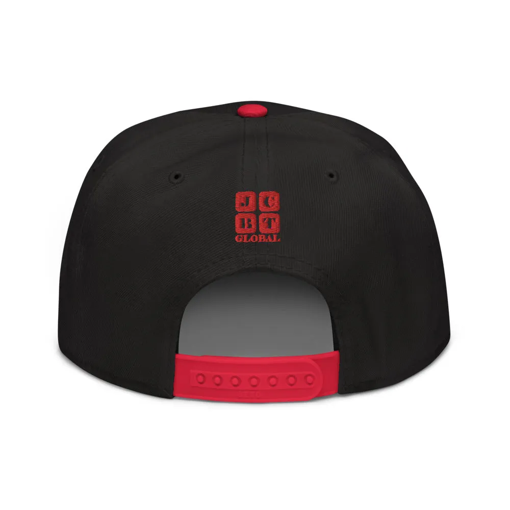 Snapback Hat "2051-0041 Born To Play Ice Skate (Red Logo)"