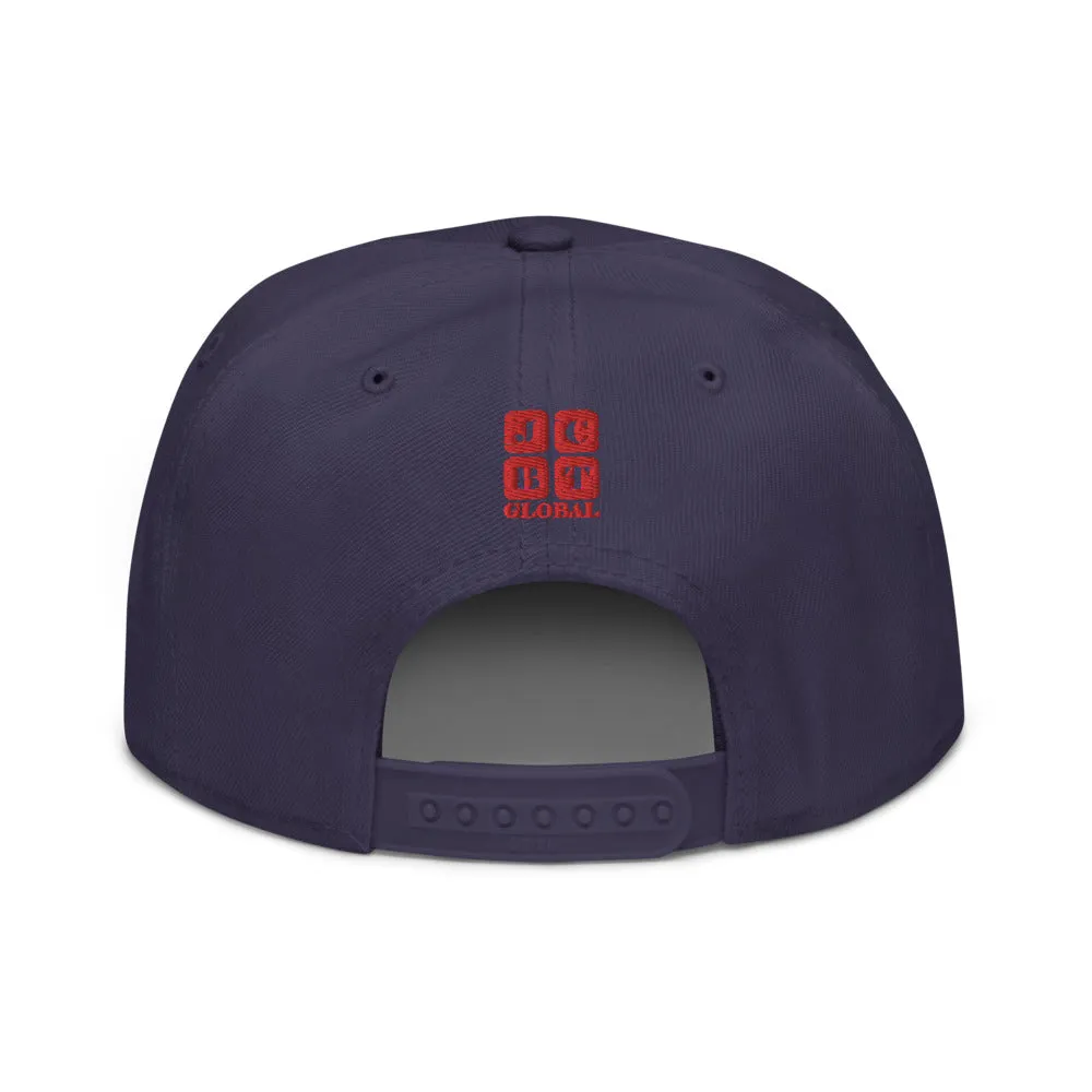 Snapback Hat "2051-0041 Born To Play Ice Skate (Red Logo)"