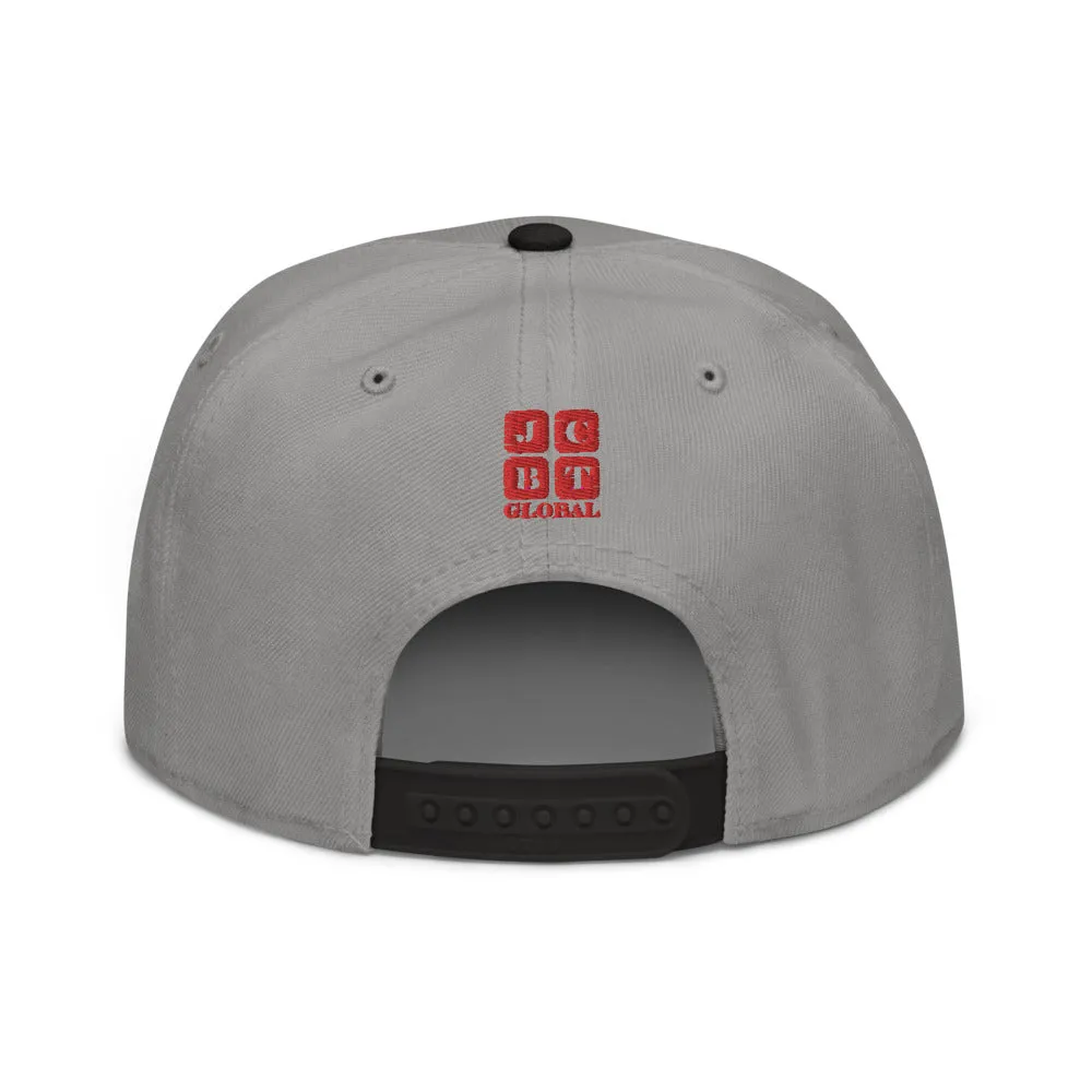 Snapback Hat "2051-0041 Born To Play Ice Skate (Red Logo)"
