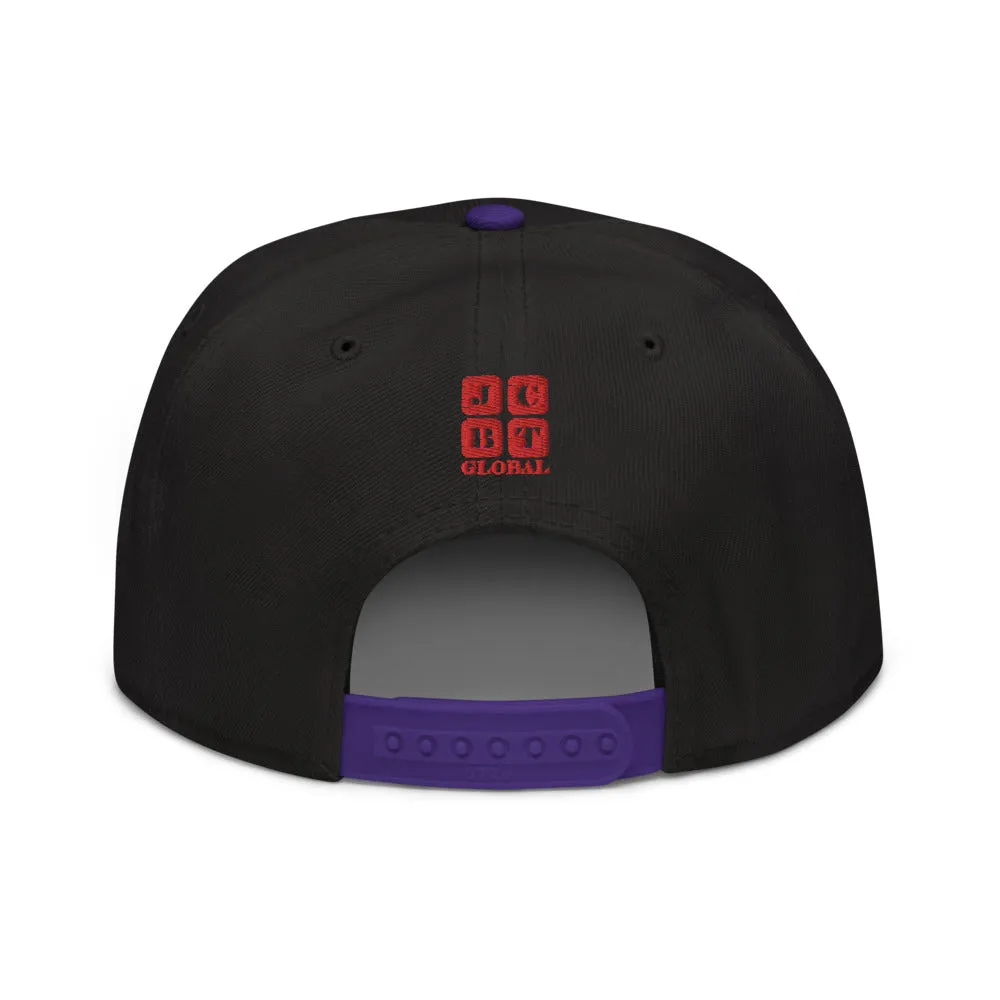 Snapback Hat "2051-0041 Born To Play Ice Skate (Red Logo)"