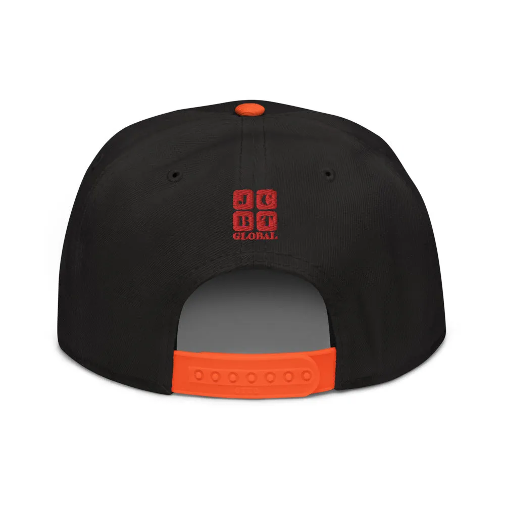 Snapback Hat "2051-0041 Born To Play Ice Skate (Red Logo)"