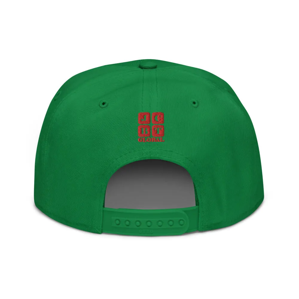 Snapback Hat "2051-0041 Born To Play Ice Skate (Red Logo)"