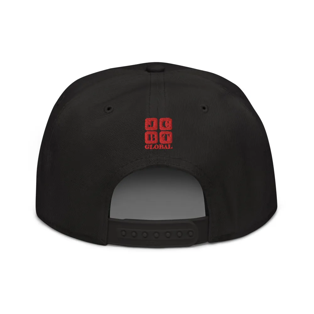 Snapback Hat "2051-0041 Born To Play Ice Skate (Red Logo)"