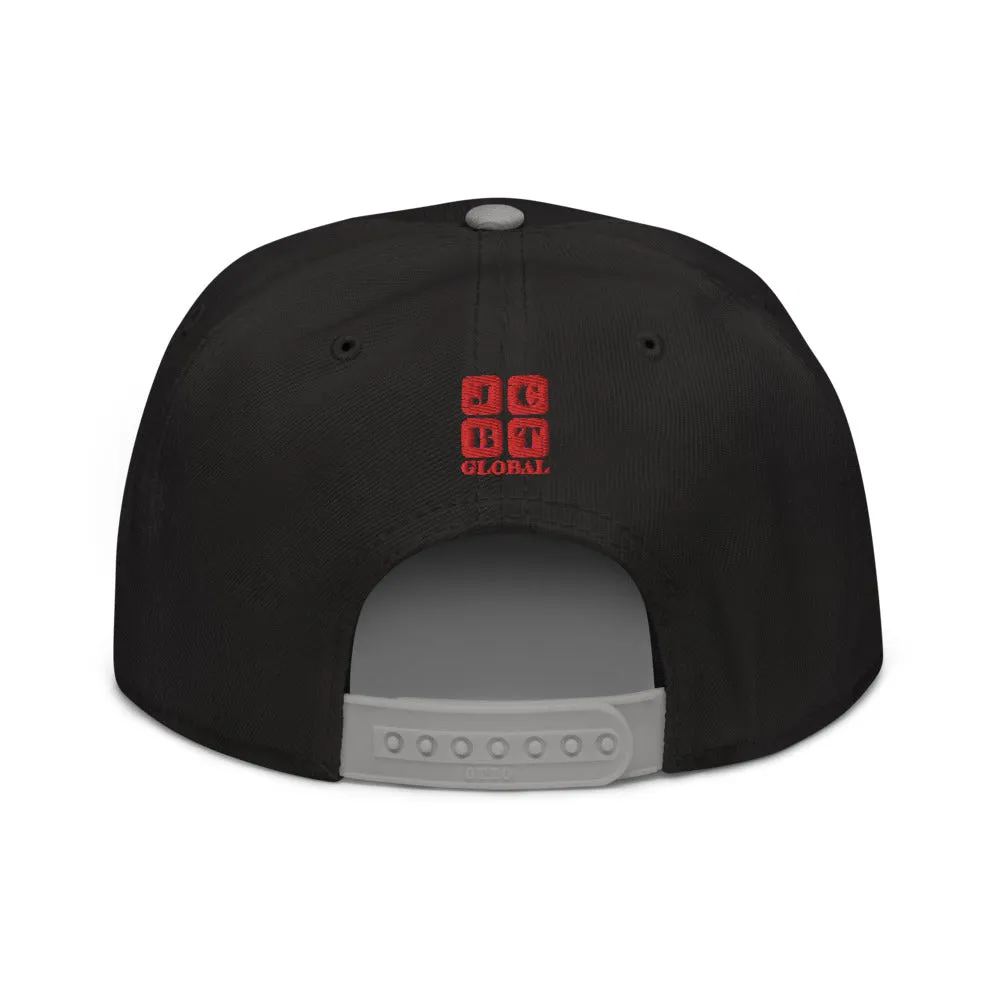 Snapback Hat "2051-0041 Born To Play Ice Skate (Red Logo)"