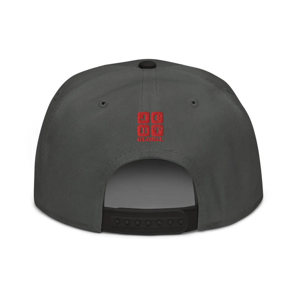 Snapback Hat "2051-0041 Born To Play Ice Skate (Red Logo)"
