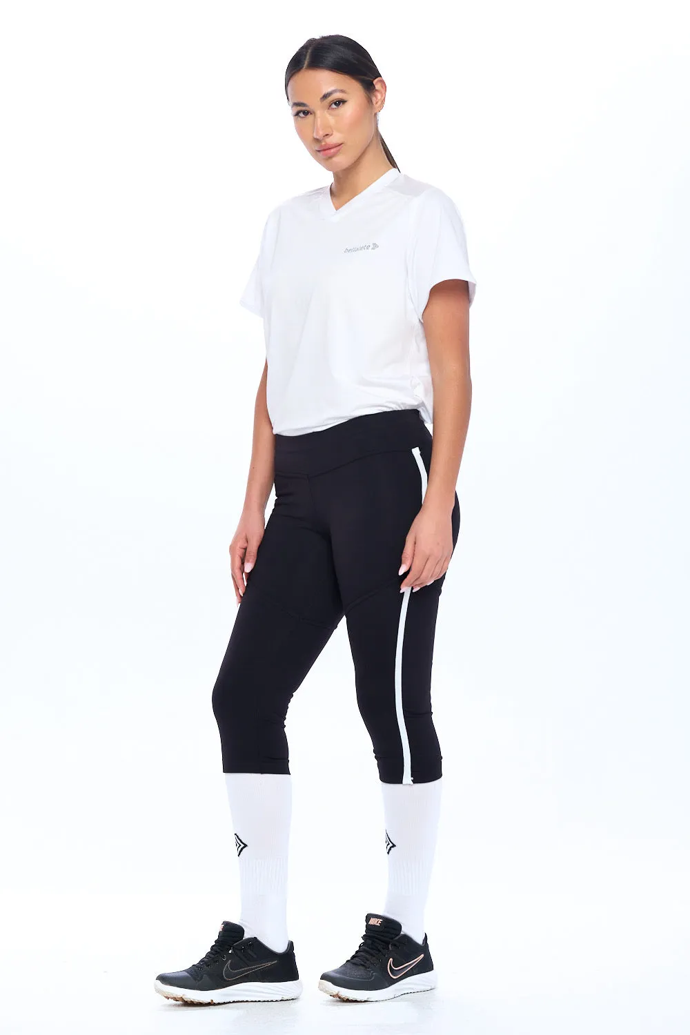 Softball Pant Original Black   White Piping