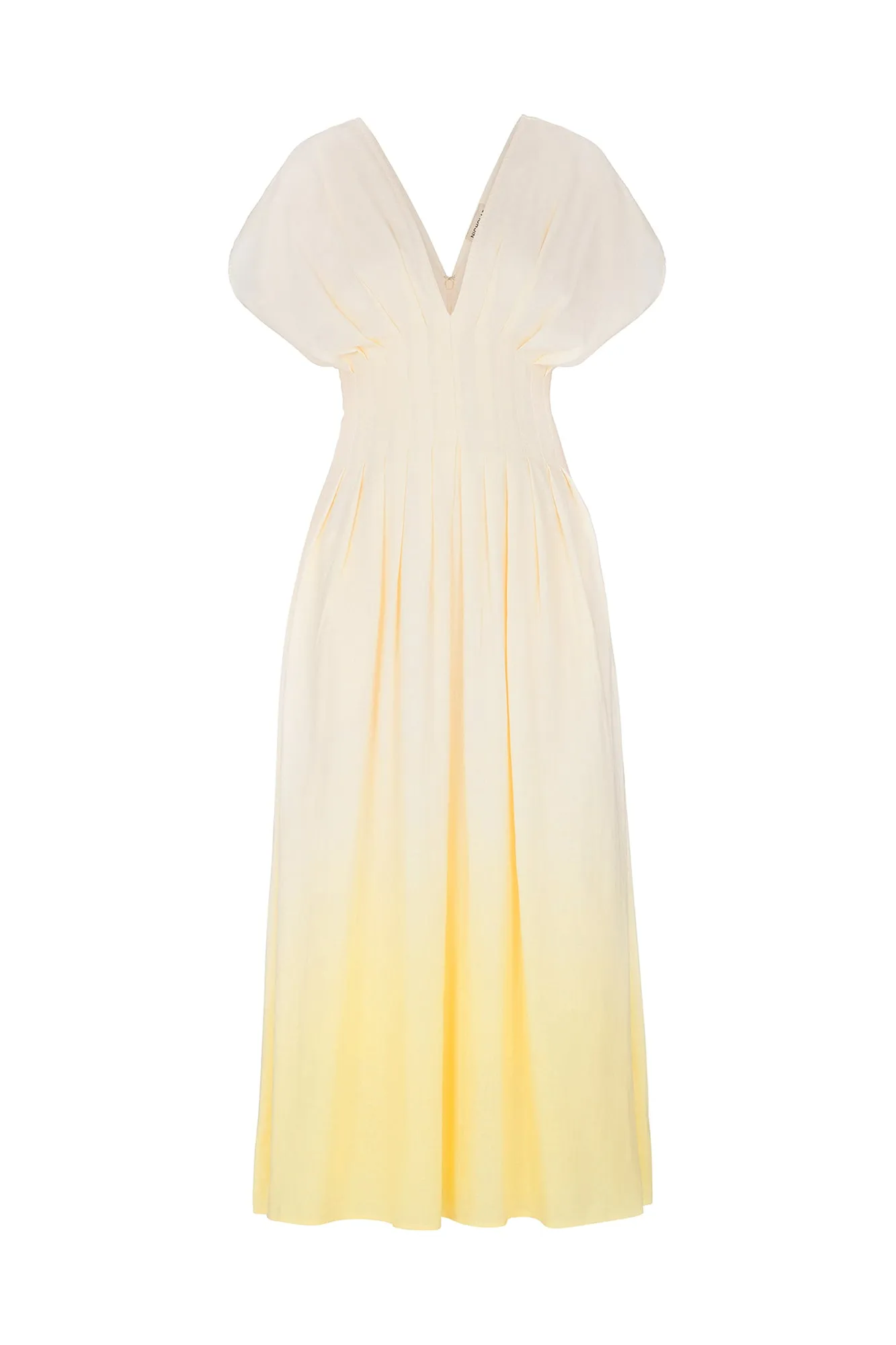 SONYA DRESS - LEMON DIP-DYE