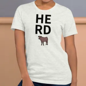 Stacked Herd with Cattle T-Shirts - Light