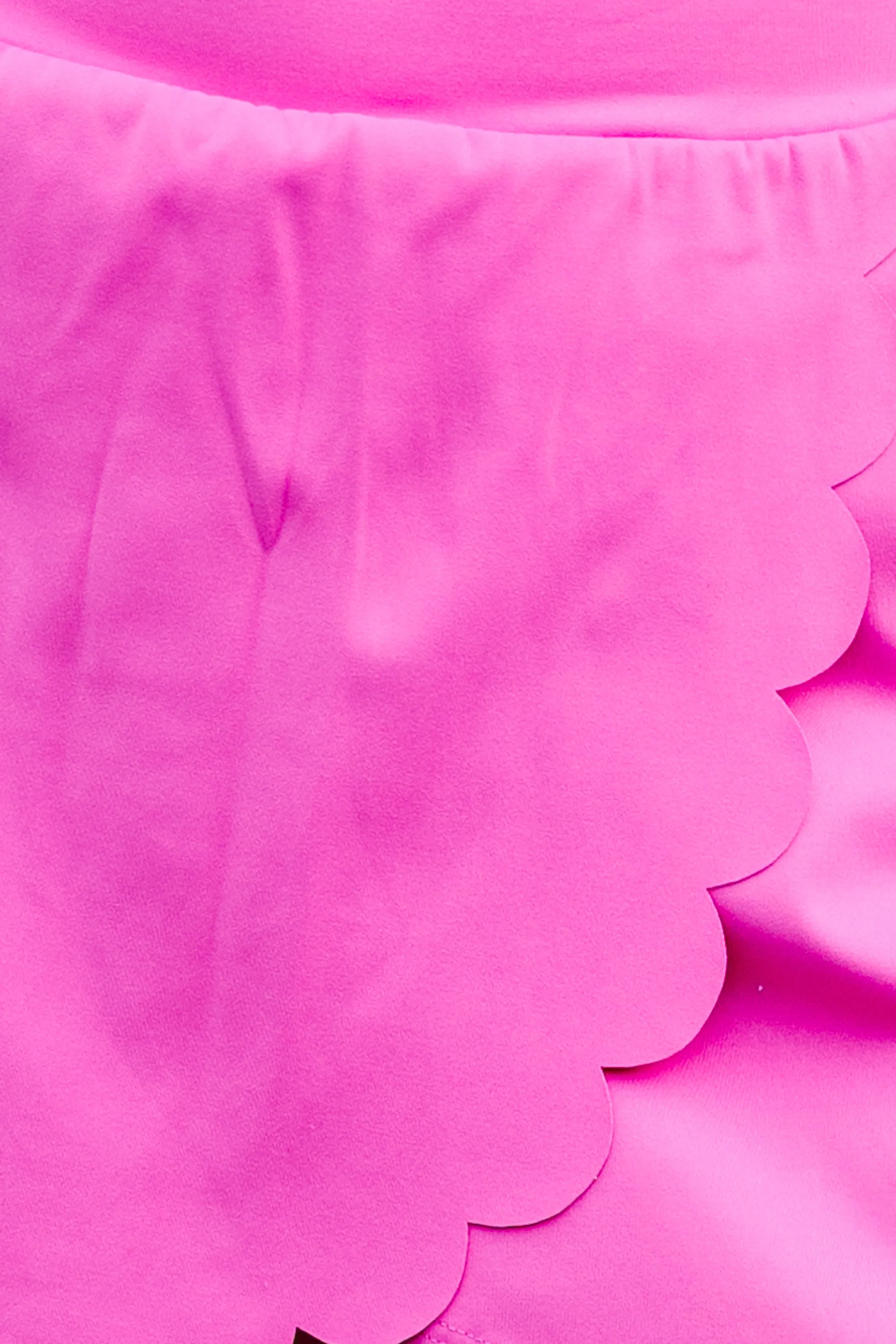 Stick Together Magenta Pink Scalloped Skort