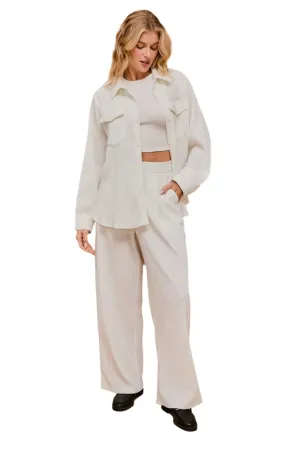 Stripe Texture Oversized Shirt