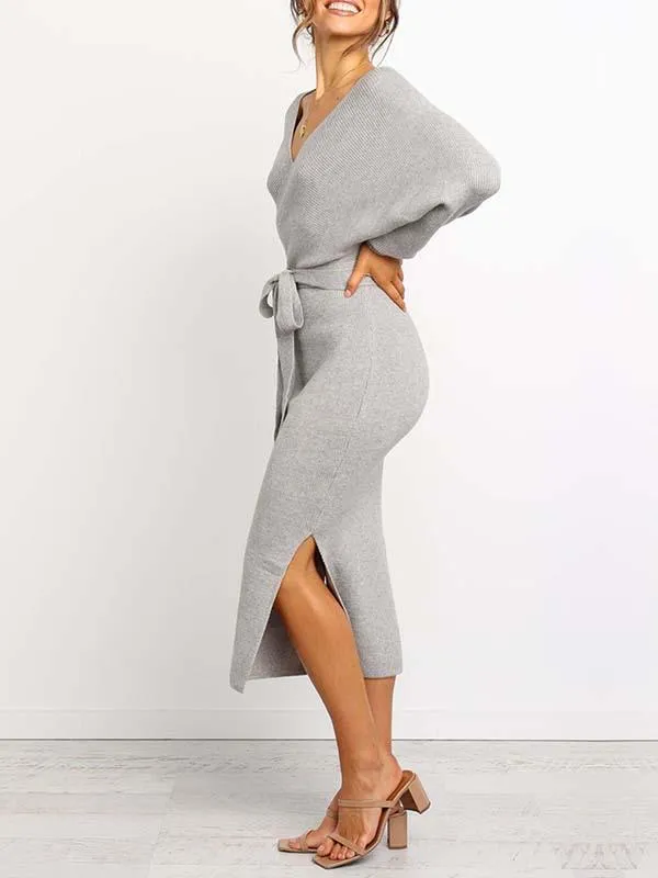 Stunncal V Neck Autumn Dress
