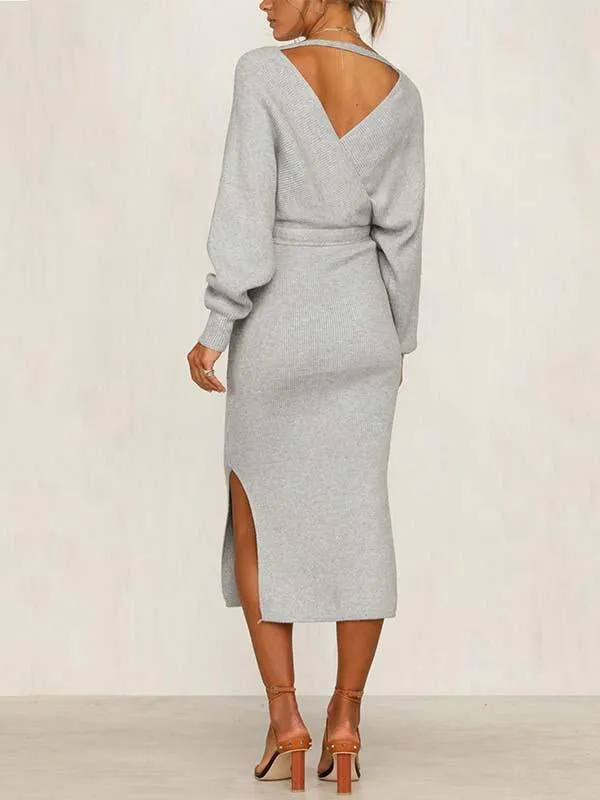 Stunncal V Neck Autumn Dress