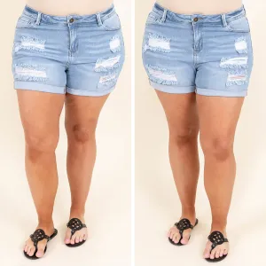 Summer Series Shorts, Light Wash